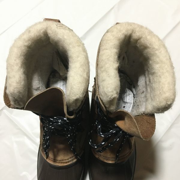 F582◆カナダ製【ソレル/SOREL】ビンテージ*スノーブーツ*茶/ブラウン*メンズ*25cmくらい