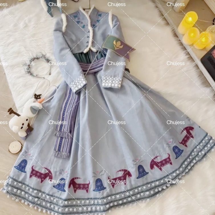 シークレットハニー ディズニー エルサ 精霊 ドレス コスプレ 易く
