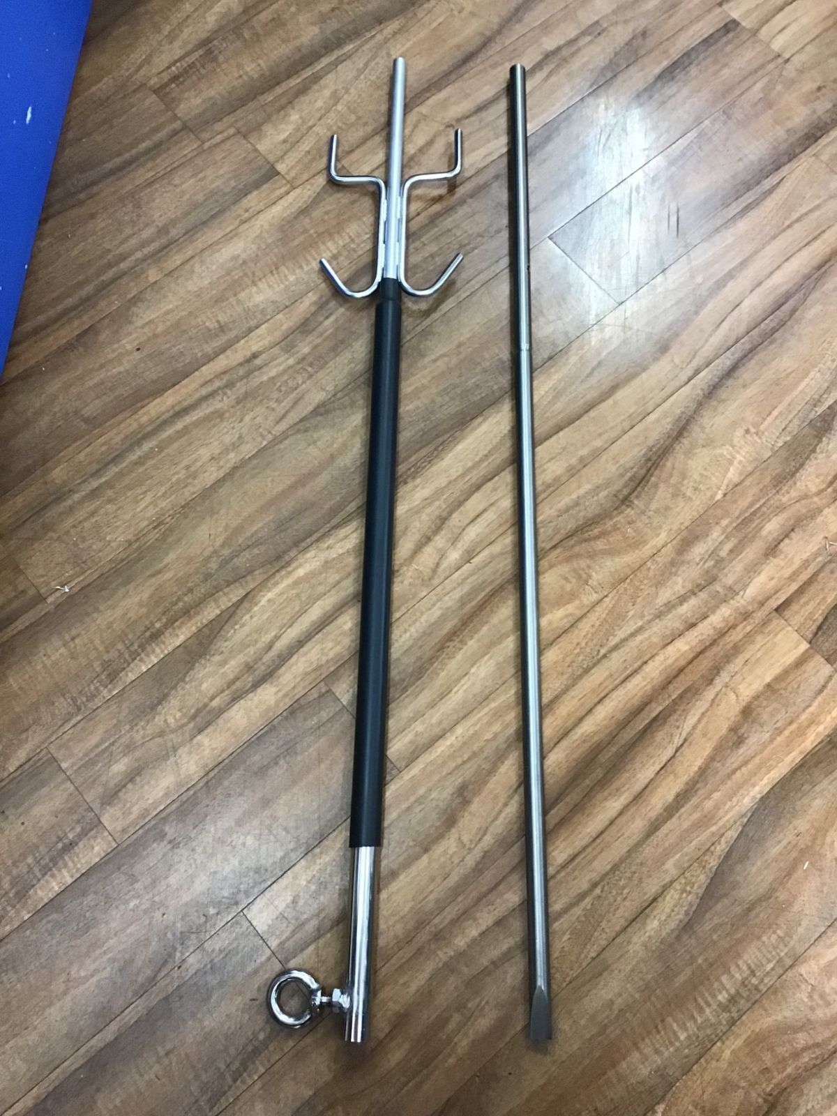 YOU-SHI チャンランボー 全長120cm～160㎝程度 仕舞寸法 分割時91㎝ 自重1.9kg チャラン棒|ステン＆チタン|F0831 磯用荷掛けピトン