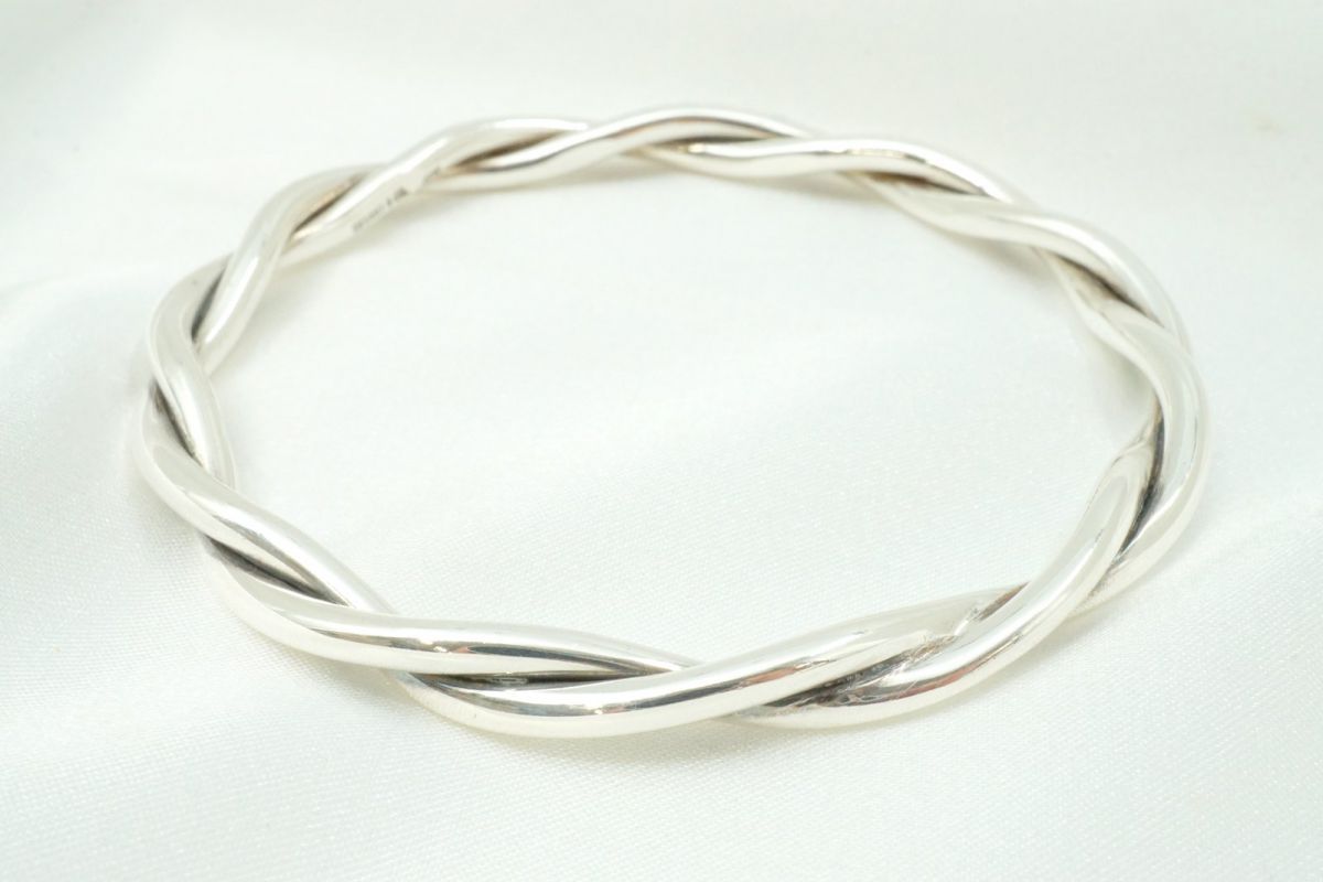 ティファニー ツイスト バングル SV925 アクセサリー 銀 シルバー