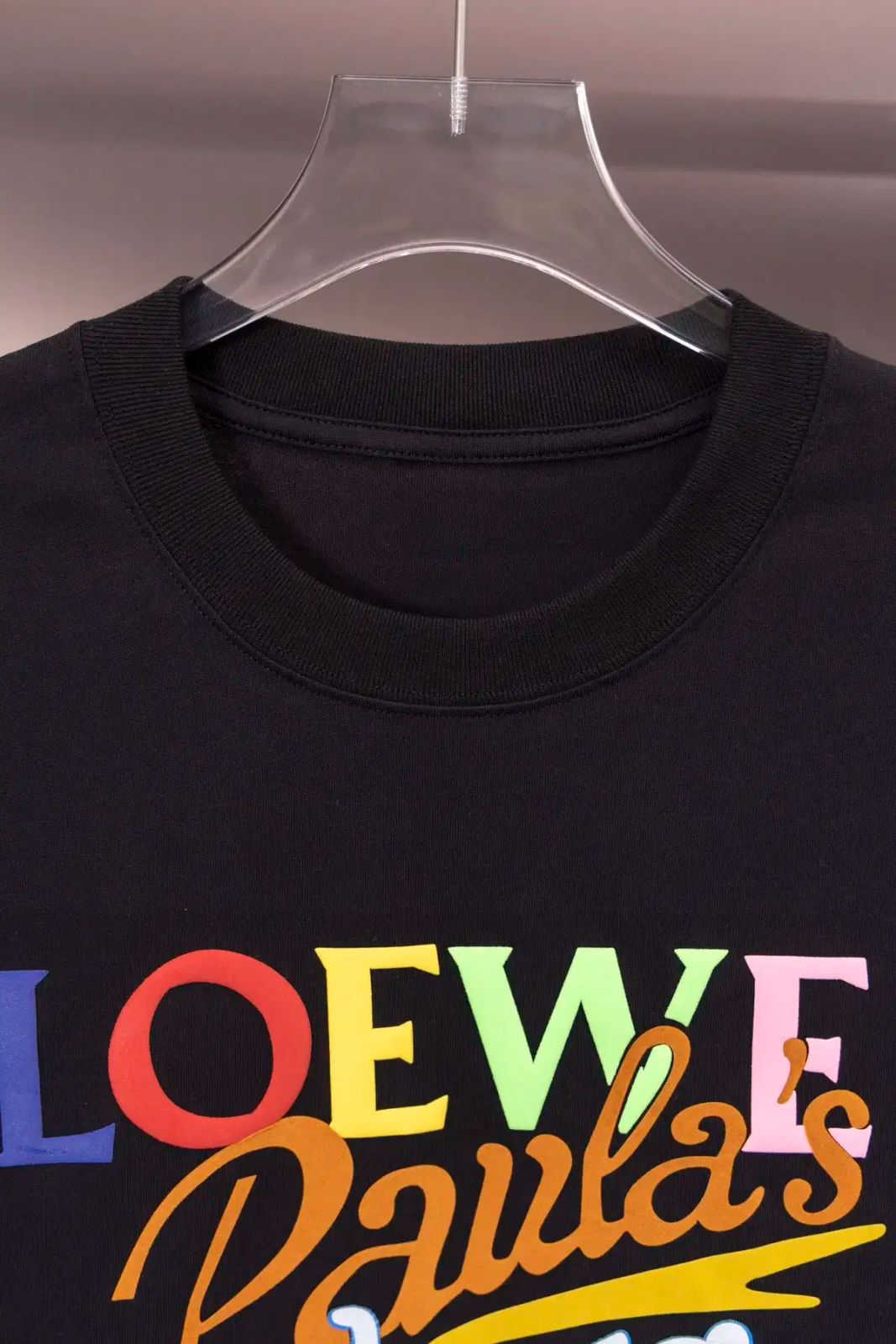 LOEWE(ロエベ) 夏 ユニセックス カジュアル ロゴ 黒 半袖Tシャツ