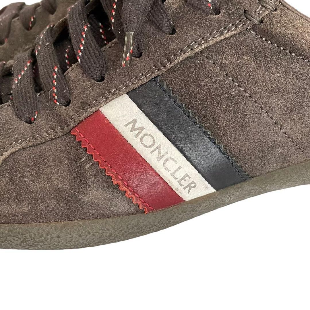 MONCLER モンクレール メンズ 靴 ブラウン 赤 白 黒スニーカーレザー  