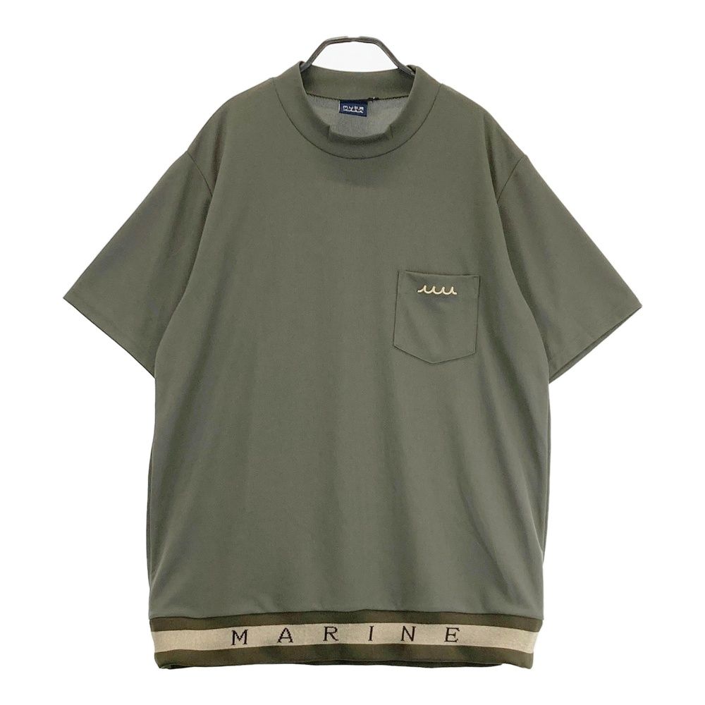 サイズ：7 MUTA MARINE ムータマリン モックネック 半袖Tシャツ カーキ