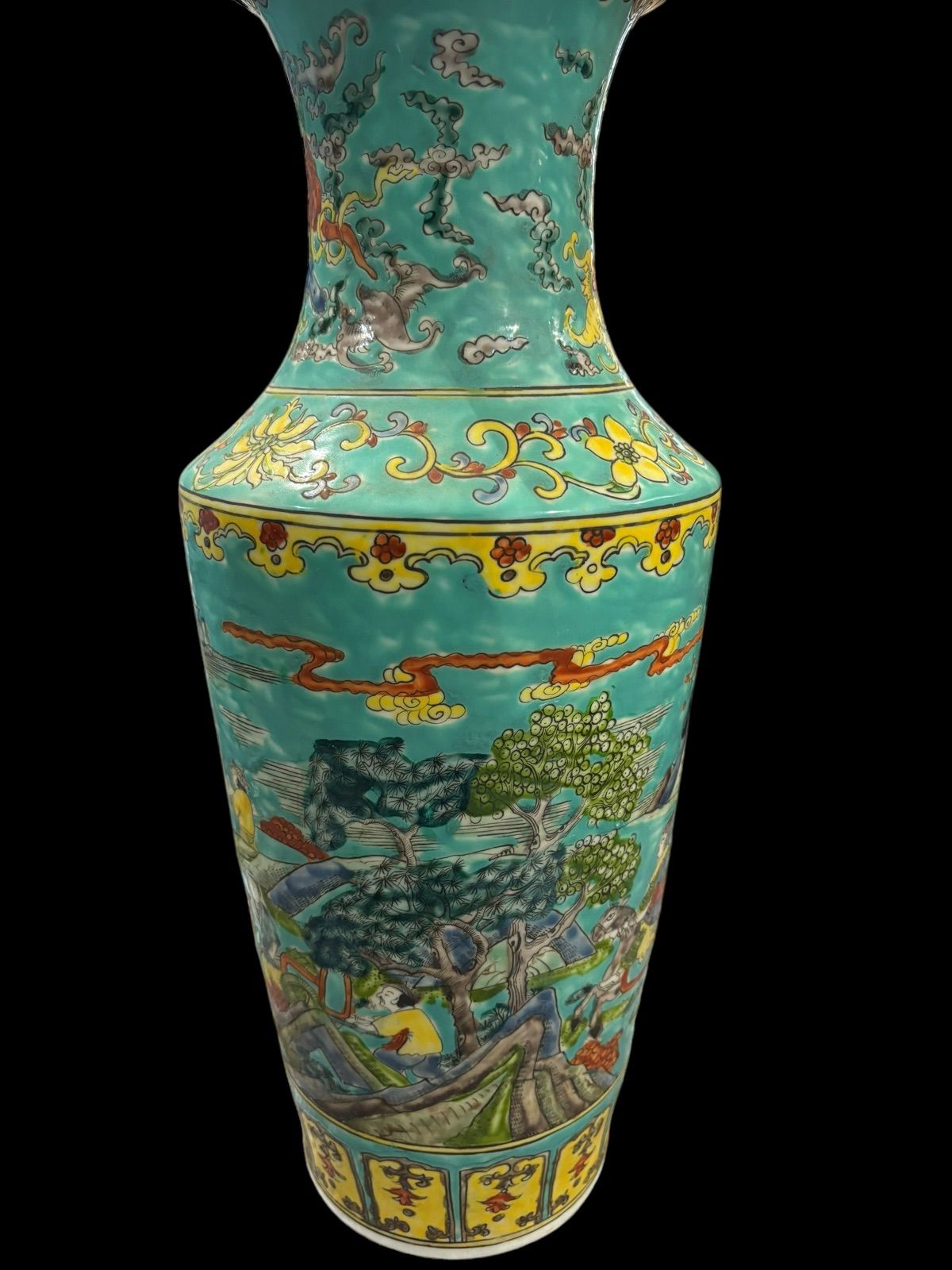 粉彩壺 中華 中国 陶芸 陶器 花瓶 壺 置物 美術品 骨董 壺 陶磁器 中国