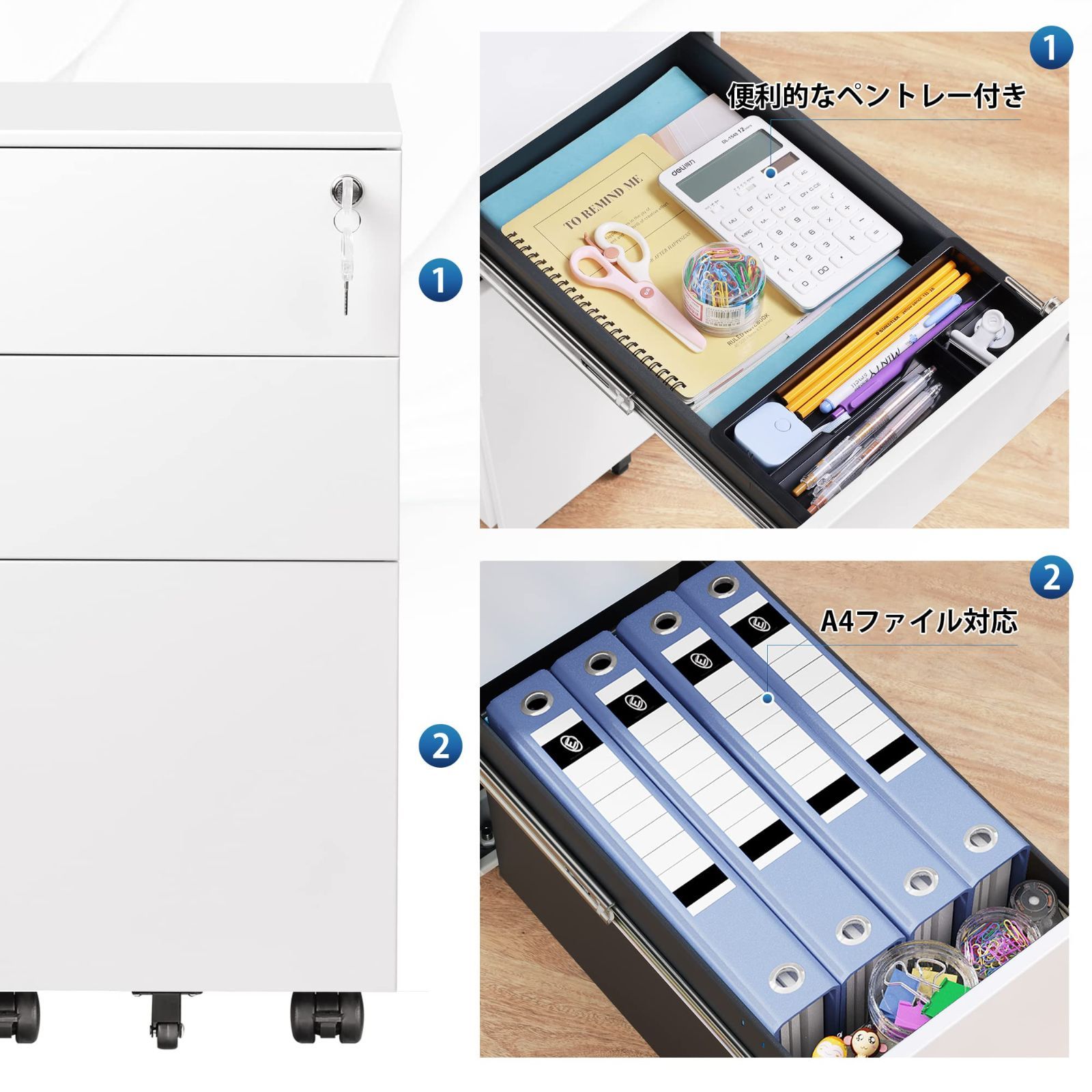 鍵付き 3段オールロック