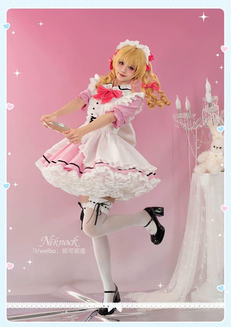 Niknock ぴちぴちピッチ 七海るちあ メイド服 コスプレ ウィッグ 靴追加