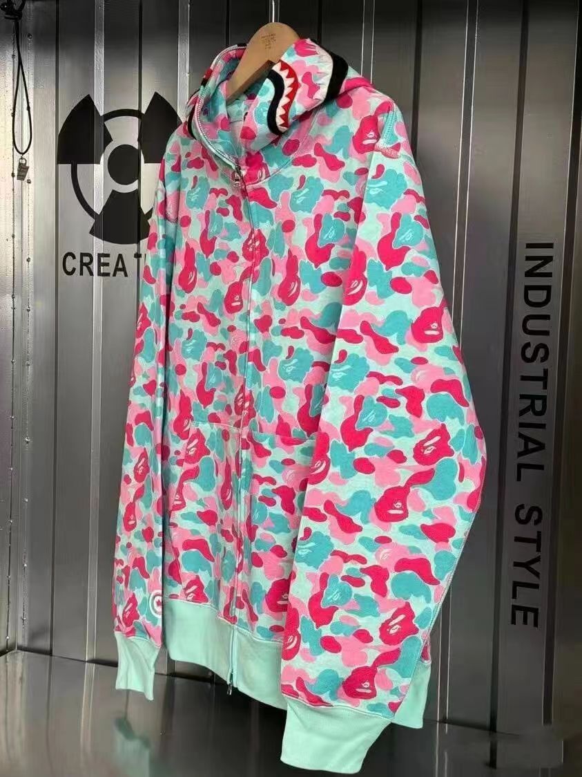 新品 A BATHING APE エイプ シャーク パーカー 男女兼用