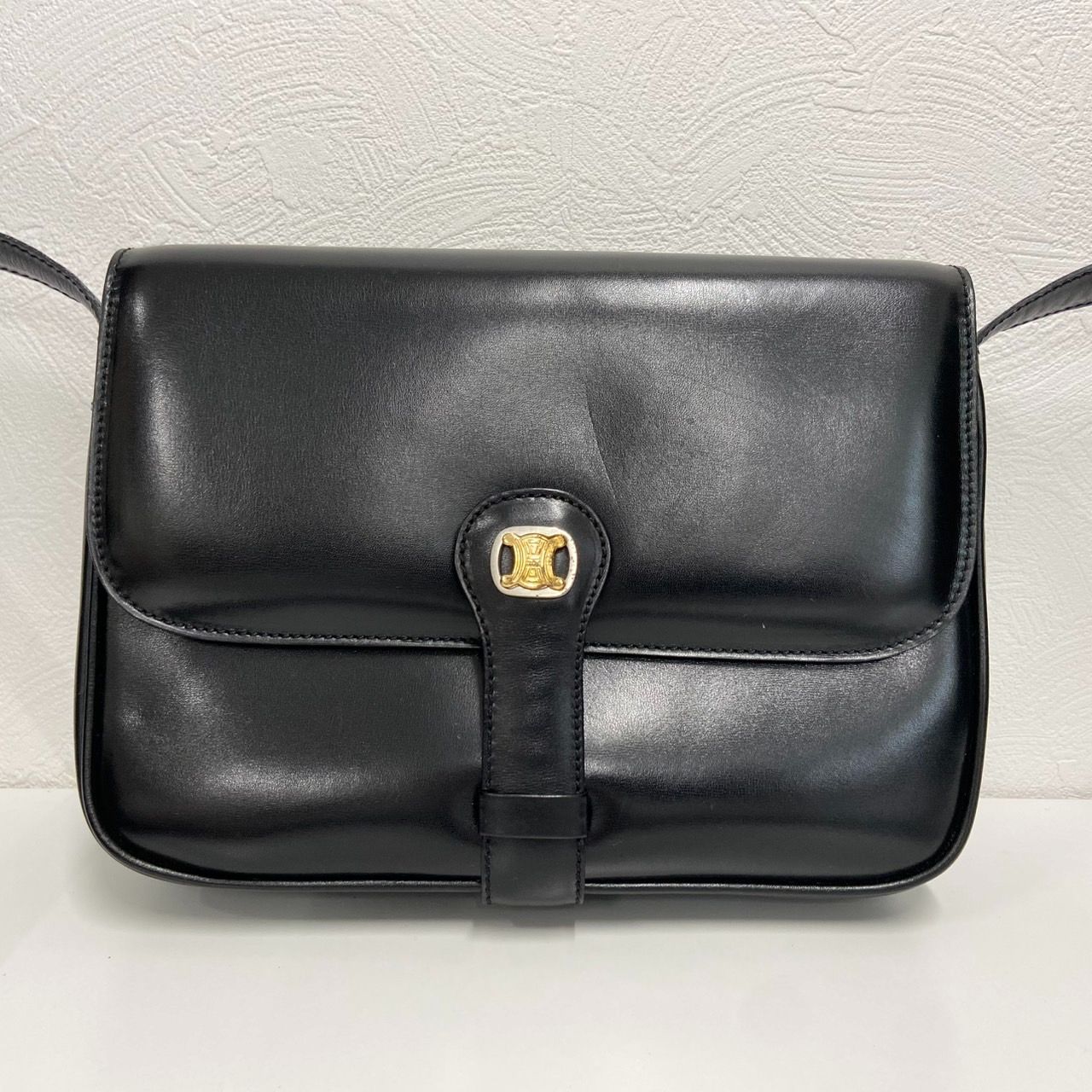 返品OK】CELINE セリーヌ トリオンフ レザー ショルダーバッグ 