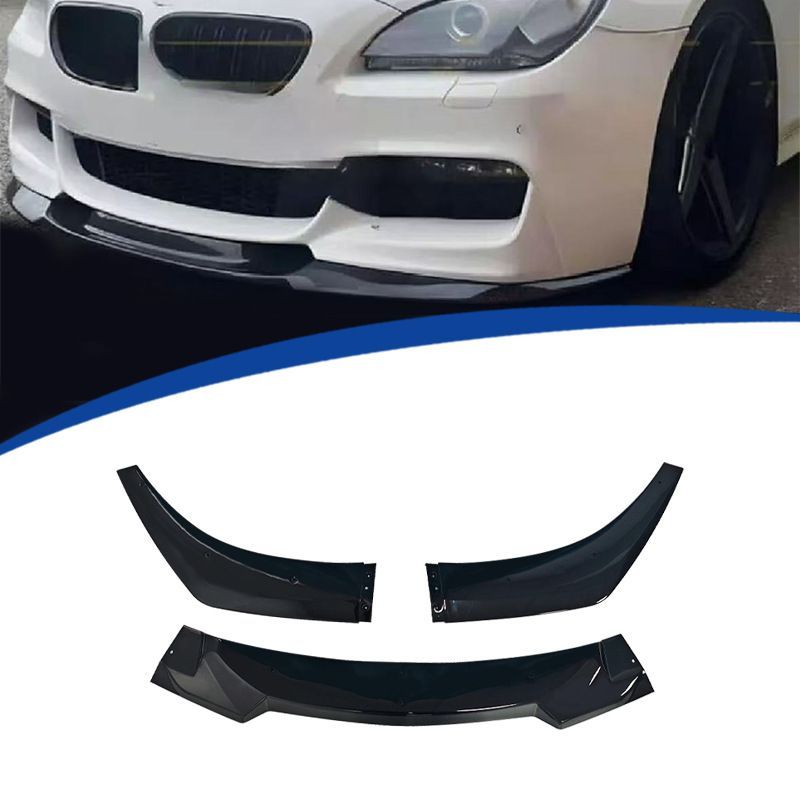 メンズ カーアクセサリー スポーティけ BMW 6シリーズ F06 4ドア用 3分割フロントリップスポイラー PP製 ブラック 2012-2018対応LMQ993