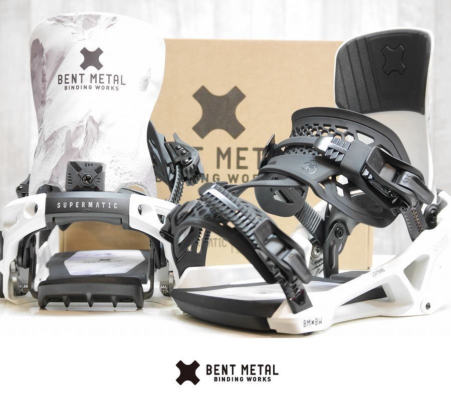 26 BENTMETAL LIGHTNING SUPERMATIC - WHITE - Lサイズ 保証付 スノーボード バインディング