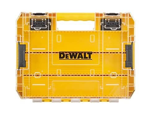 デウォルト(DEWALT) タフケース (大) デバイダー付き オーガナイザー 工具箱 収納ケース ツールボックス 透明蓋 脱着トレー 積み重ね収納 ネジ ビット 小物入れ