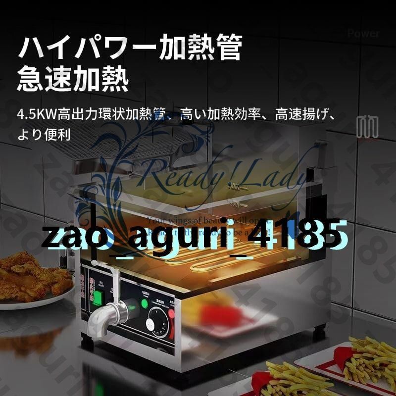 業務用フライヤープロのガスフライヤー、バスケットと蓋付業務用家庭用