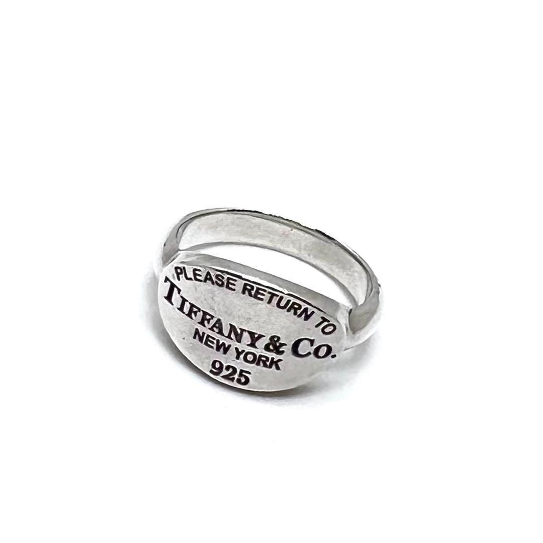 極美品 ティファニー リターントゥ オーバル リング 10号 シルバー925 美品☆TIFFANY&CO ティファニー リング リターントゥ オーバル