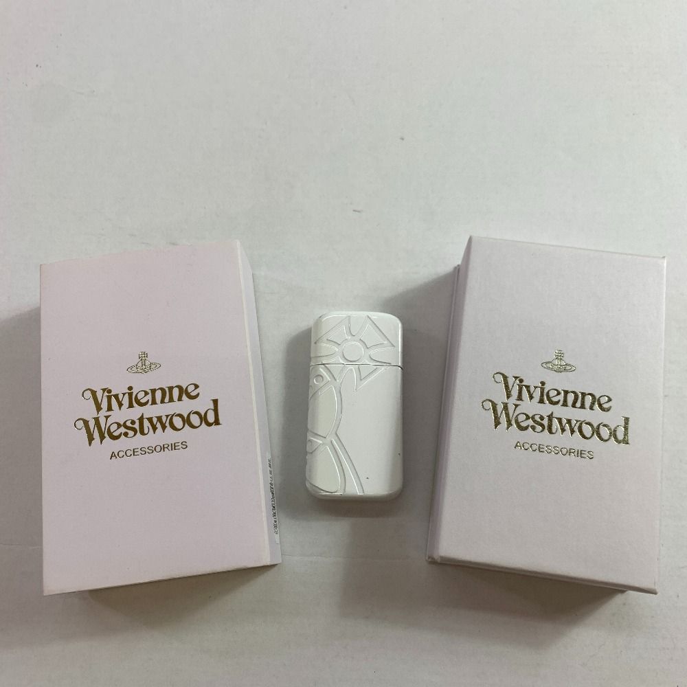 04w5056▽ Vivienne Westwood ヴィヴィアン ウェストウッド オイルライター ライター zippo ジッポ 喫煙具 ホワイト オーブ 型抜き 八王子店