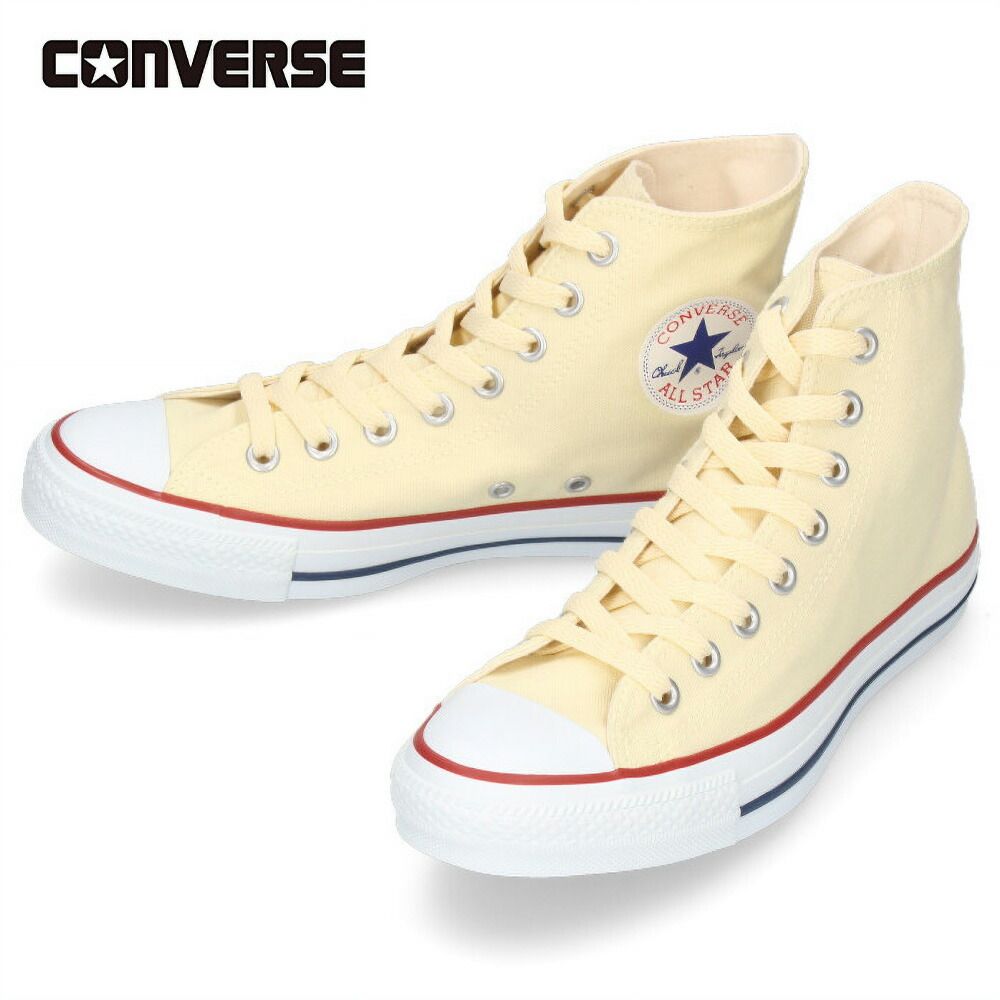 コンバース オールスター 定番 ハイカット スニーカー メンズ 紐 CONVERSE HI キャンバス CANVAS ALL STAR 靴 定番 国内正規品 ホワイト(生成り)