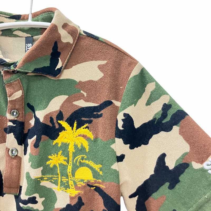 SY32 BY SWEETYEARS カモフラージュポロシャツ L SY32 by SWEET YEARS - CAMO LOGO POLO SHIRTS / カモロゴ