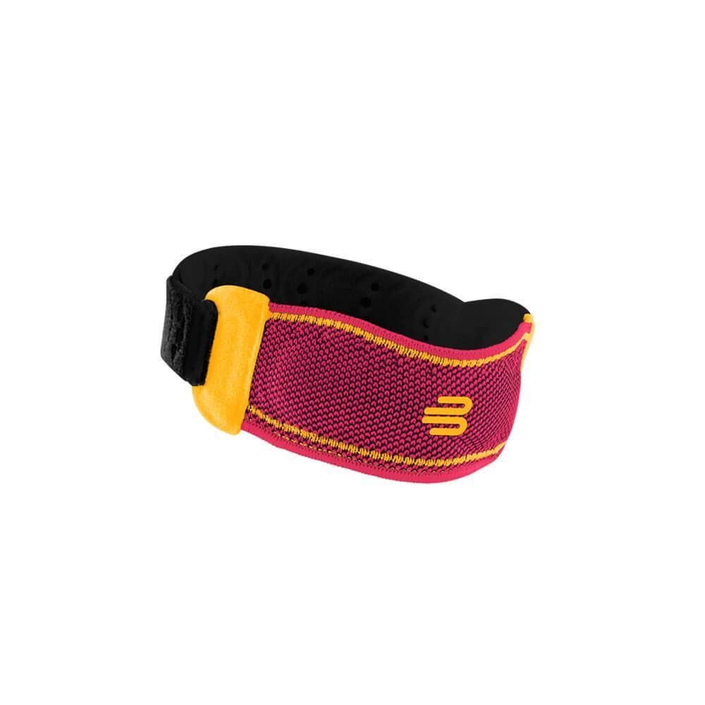 KNEE SPORTS STRAP スポーツニーストラップ 膝用ストラップ ドイツ製 バウアーファインド 一般医療機器 ４つのシリコーンが膝蓋腱にピンポイントに作用 ピンク BAUERFEIND Pink S
