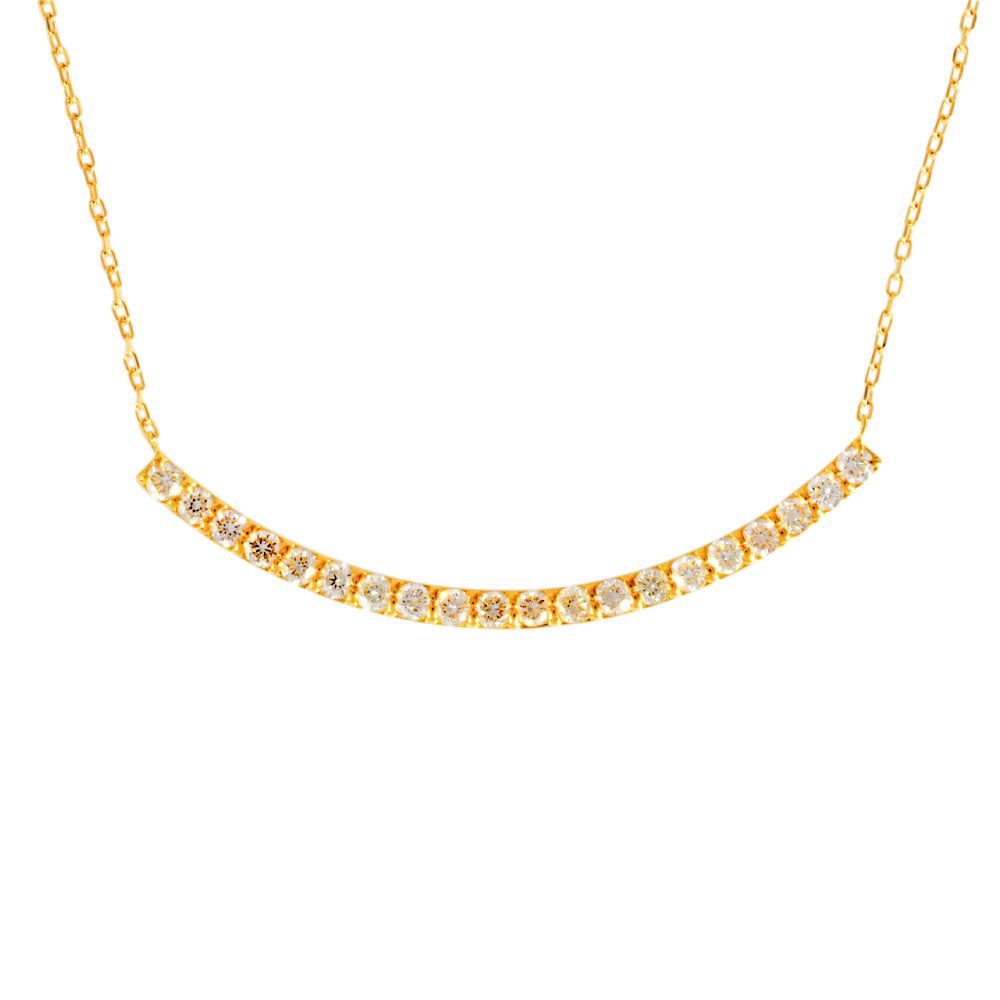 ティファニー ペンダントネックレス K18YG ダイヤ0.48ct T