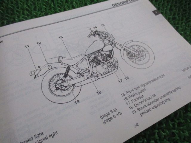 ビラーゴ125 ビラーゴ125S ビラーゴ250 取扱説明書 1版 ヤマハ 正規 バイク 整備書 Virago XV125 XV125S XV250 中国語版 id 車検 整備情報:12136201