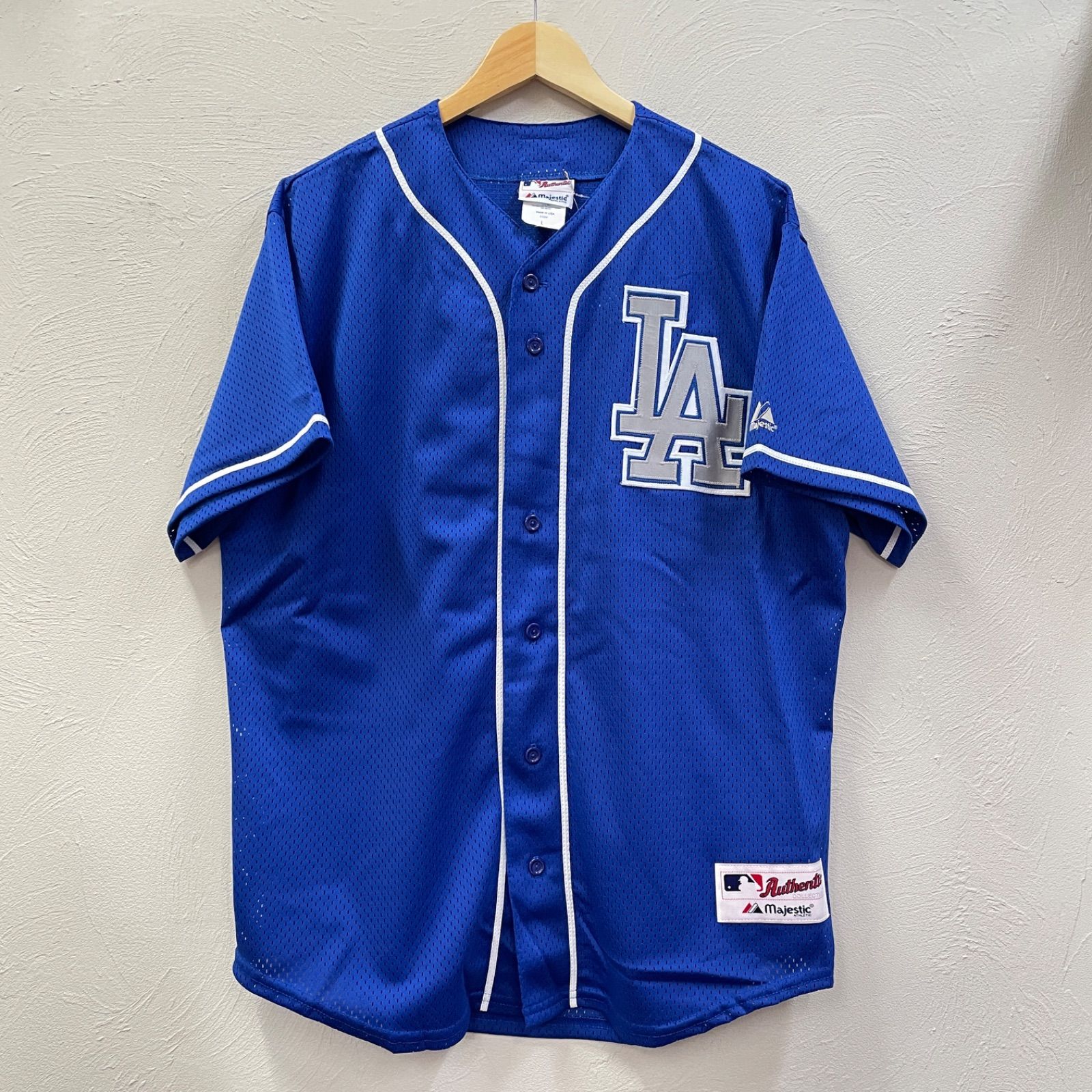 Los Angeles Dodgers ベースボールシャツ majestic製