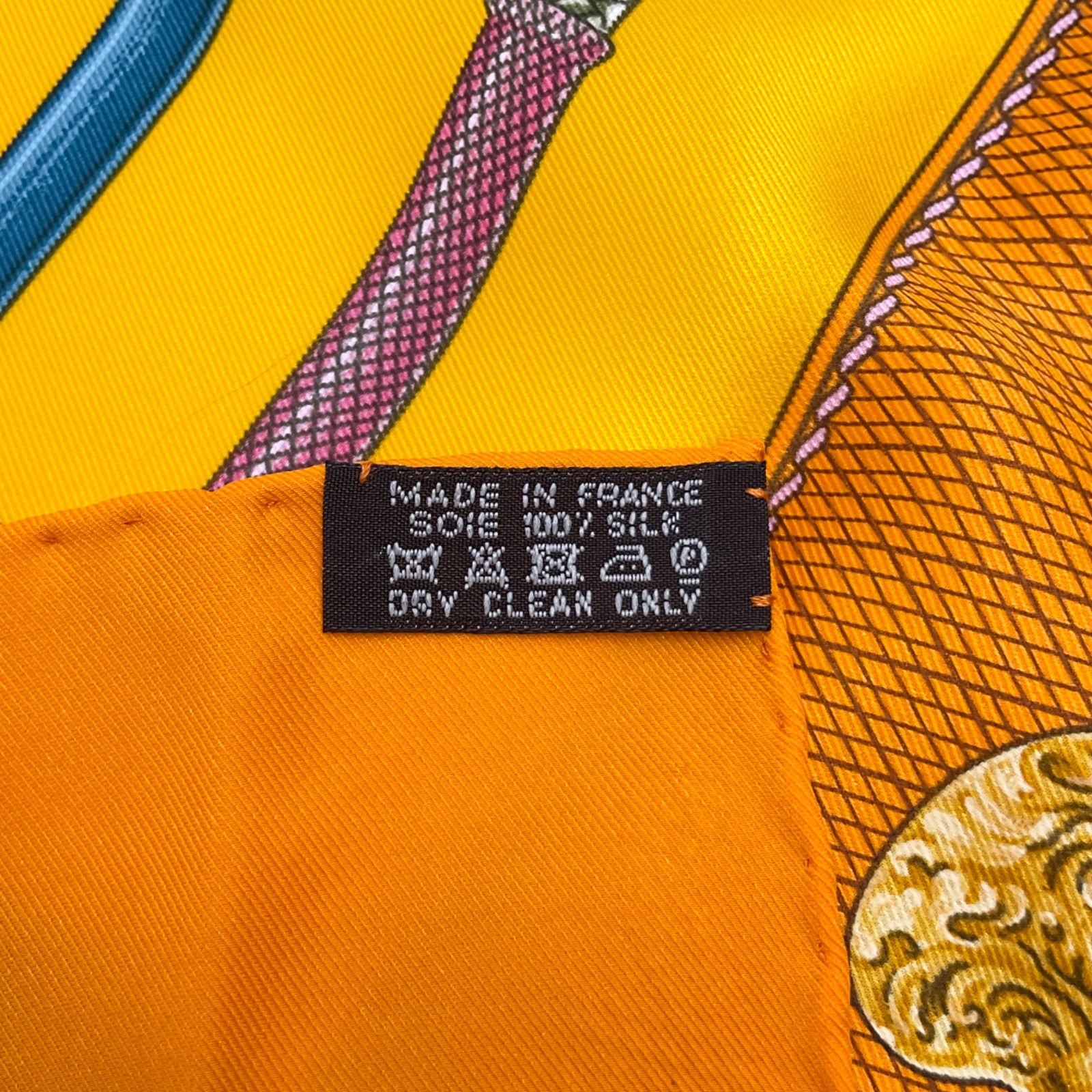 HERMES エルメス スカーフ カレ70 CANNES&POMMEAUX ステッキ柄