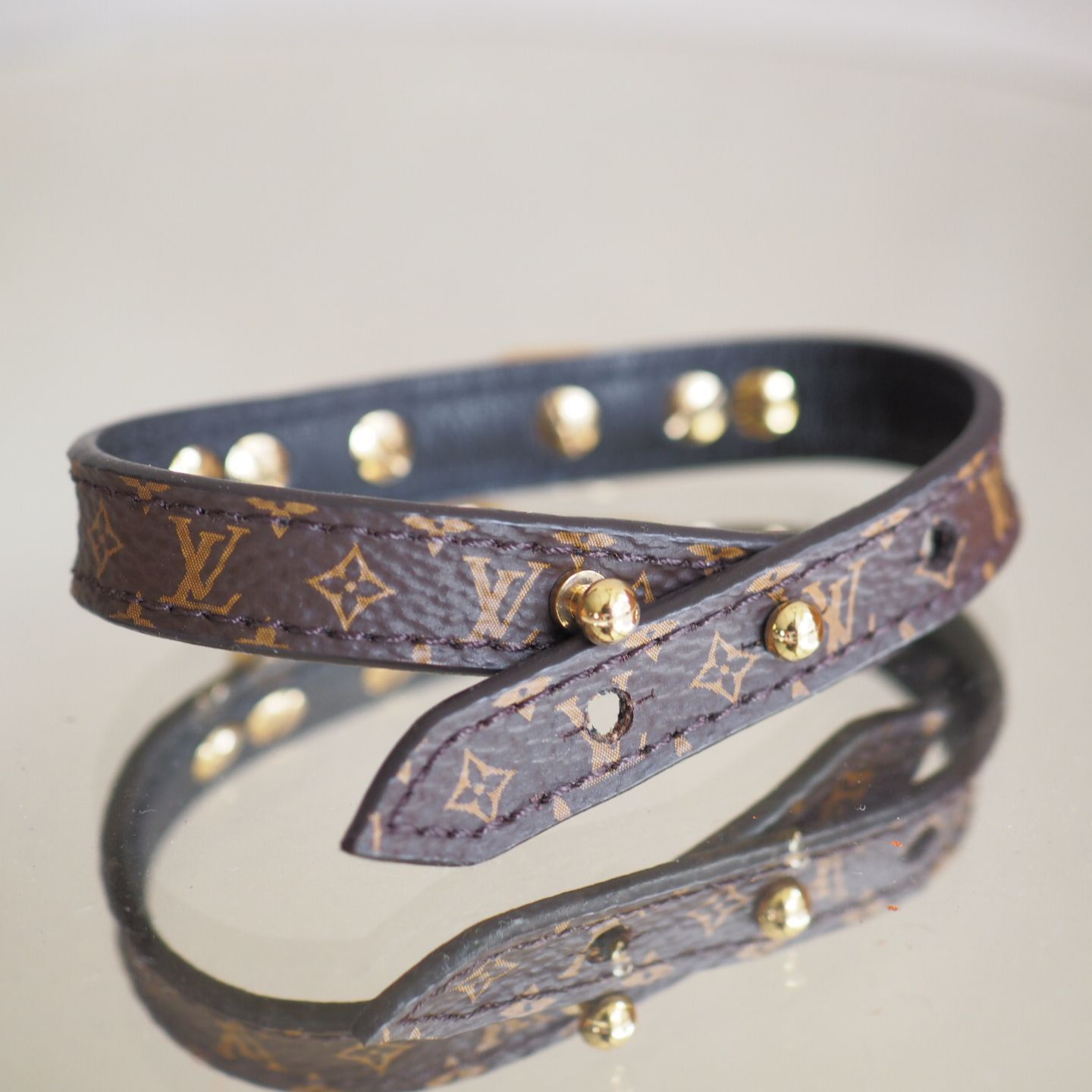 極美品★ ルイヴィトン LOUIS VUITTON ツイストザチェーン ブレスレット モノグラムキャンバス M6529 19サイズ アクセサリー  ジュエリー