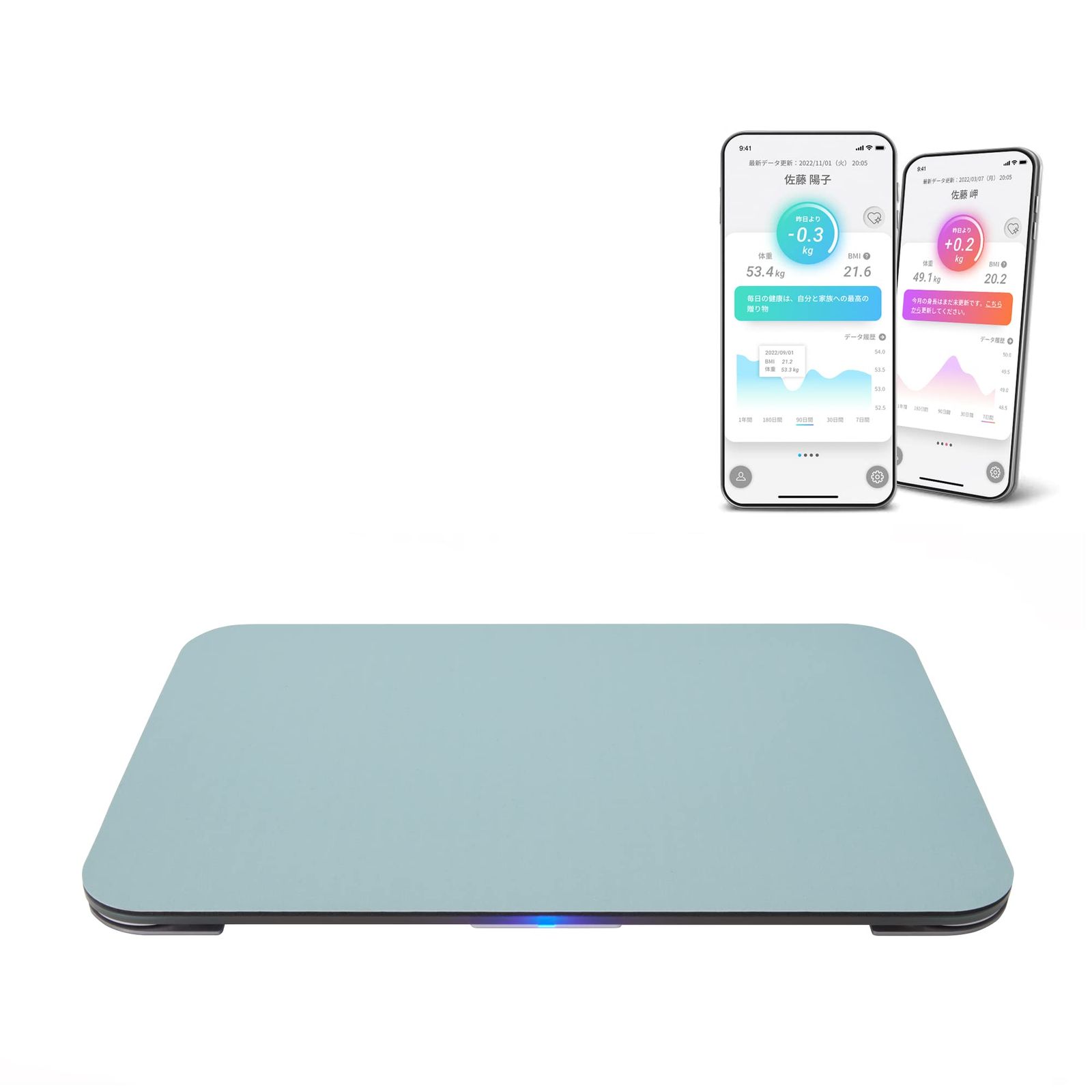 スマートバスマット（Smart Bath Mat）体重計 【 スマホ連動/お風呂あがりにのるだけ 体重管理/速乾 洗える ソフト 珪藻土 バスマット/体重 ・ BMI 記録/ダイエット モード搭載/人気/Wi-Fi 対応 】