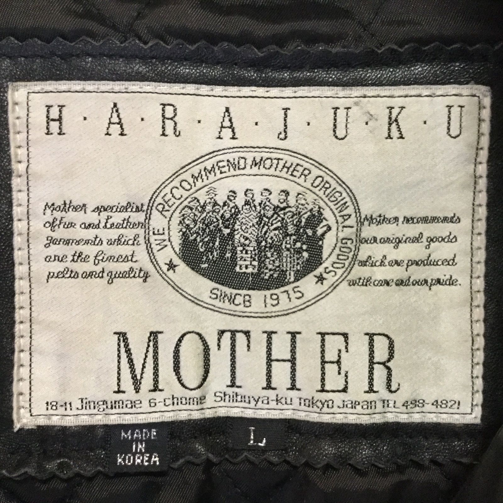 メンズ本革ジャケットHARAJUKU MOTHER ハラジュクマザーラムスキン