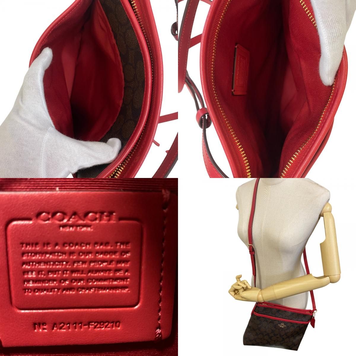 5％OFF フォロワークーポン！！】COACH コーチ F29210 SIG ZIP FILE 