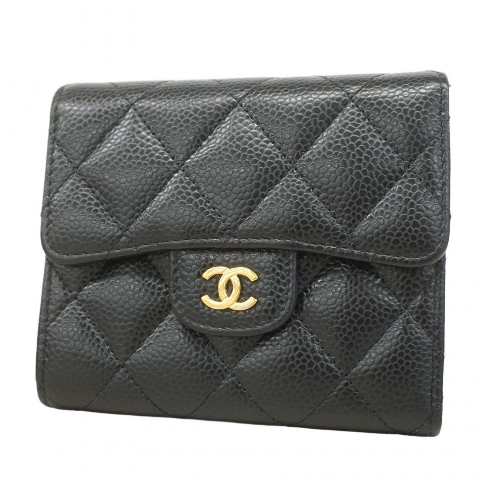 【希少色】CHANEL シャネル 3つ折り財布 マトラッセ キャビアスキン シャネル(Chanel) シャネル 三つ折り財布 マトラッセ キャビア