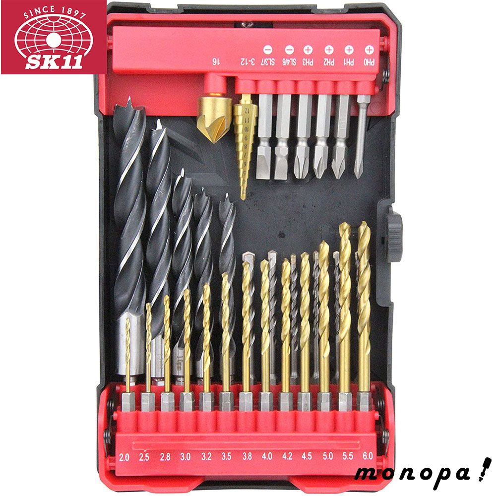 SK11 藤原産業 B-MOBILE ビット&ドリル 32点セット SCS-106 送料無料