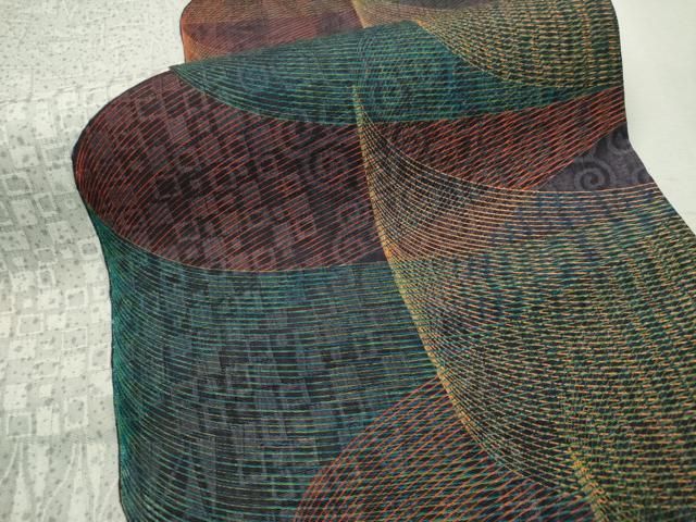 平和屋着物○博多織 鵬翔 全通柄袋帯 ふくれ織 壁画間道