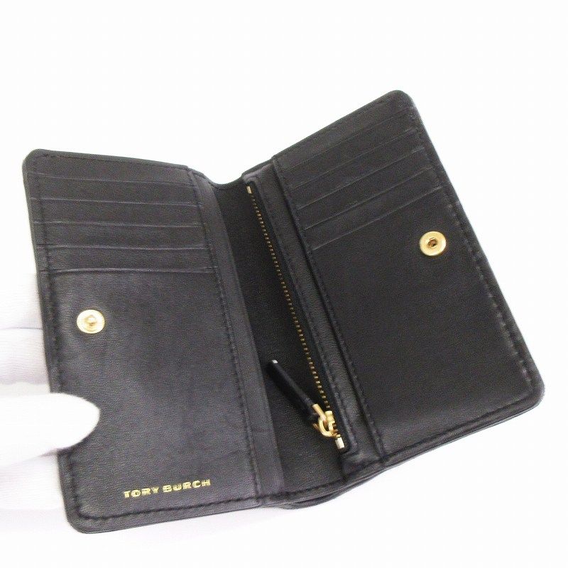 【極美品】トリーバーチ スタースタッズスリムウォレット 2つ折り財布 星 レザー トリーバーチ TORY BURCH 財布 二つ折り 星 スター スタッズ