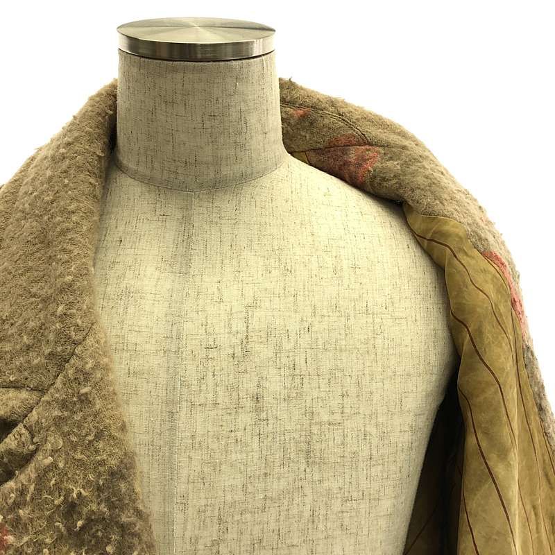 【美品】  UMA WANG / ユマワン | 2022AW | CASSIE COAT / 縮絨 オーバーコート / 総裏地 | S | ベージュ | メンズ 美品】 UMA WANG / ユマワン | 2022AW | CASSIE COAT / 縮絨 オーバー