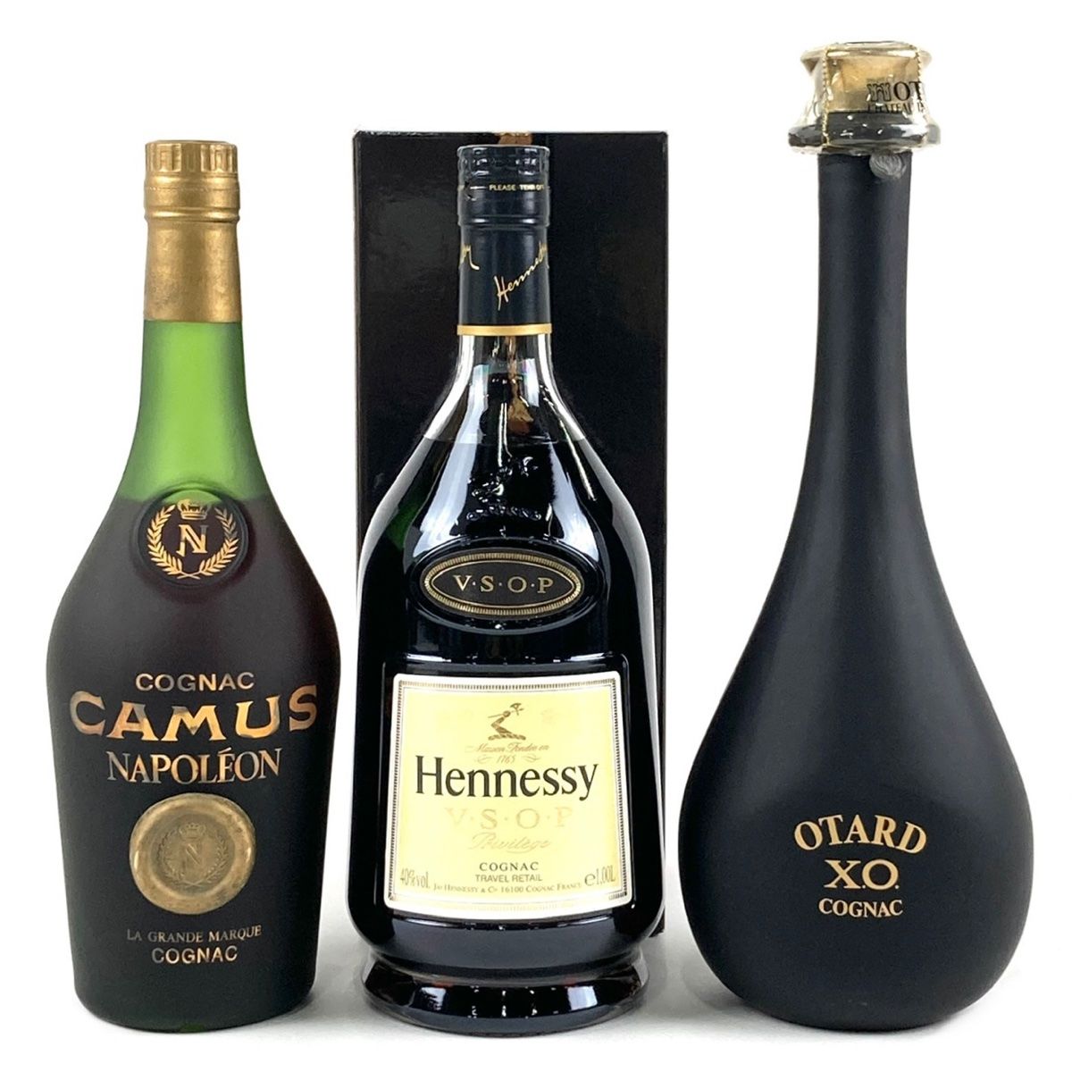 飲料・酒 3本 カミュ ヘネシー オタール コニャック 700ml ブランデー 