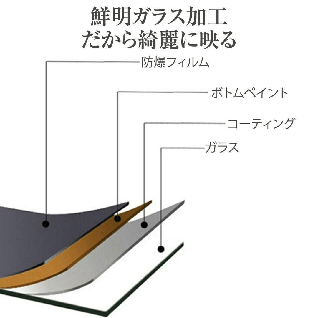 ミラー スタンド 全身鏡 140cmx30cm ブラック 1420小物 - ミラー