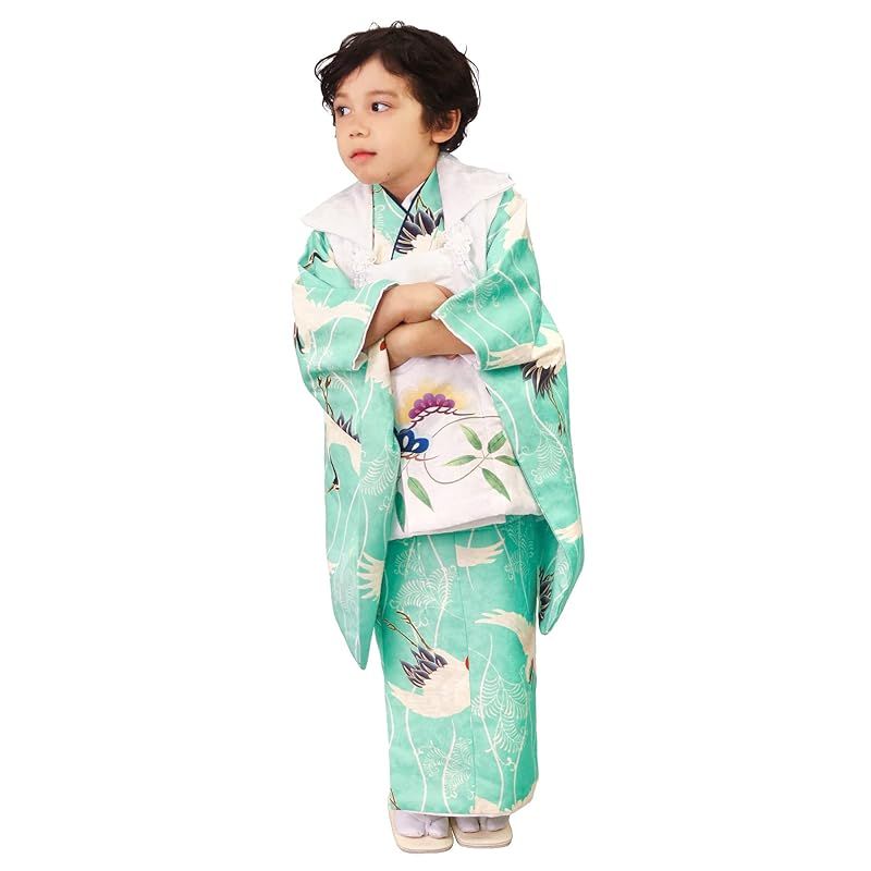 KYOETSU] [キョウエツ] 七五三 3歳 着物 男の子 被布 フルセット し