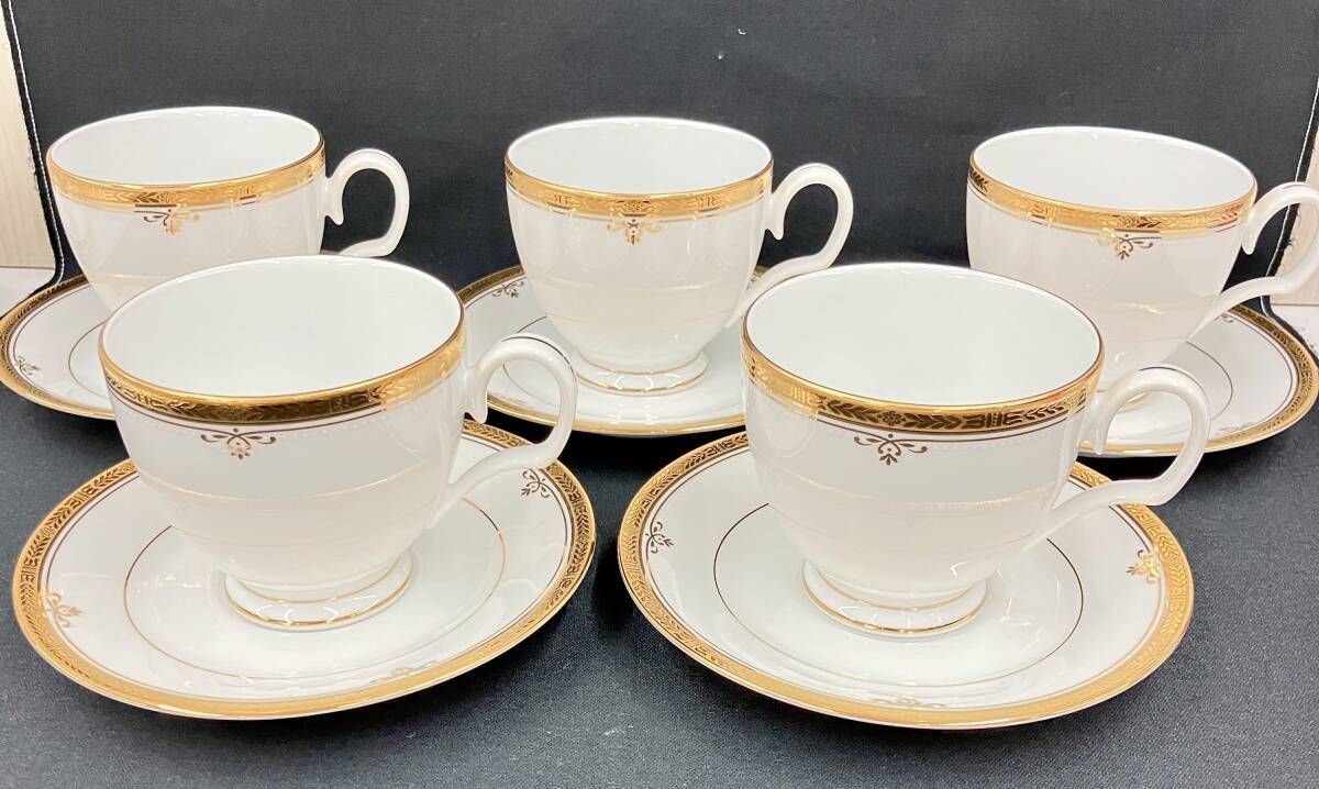 Noritake ノリタケ カップ&ソーサー 5客セット パッキンガムゴールド