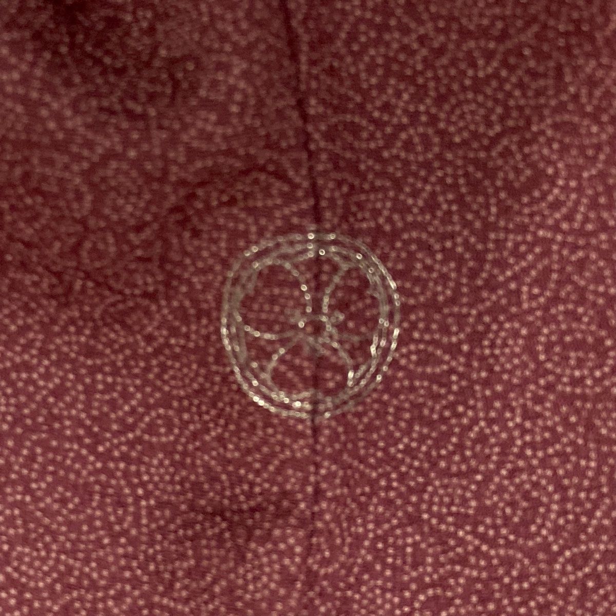 未着用★しつけ付き★江戸小紋　袷　傘　朱色系赤　身丈１６８　裄６４ 正絹 未着用しつけ付き江戸小紋 袷 傘 朱色系赤 身丈168 裄64 正絹