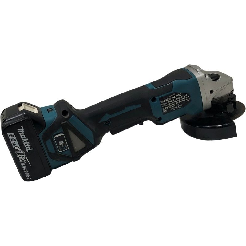 makita マキタ 125mm 充電式ディスクグラインダ GA518D バッテリ BL1860B 付属 マキタブルー 稼働 済 電動工具 22505R20