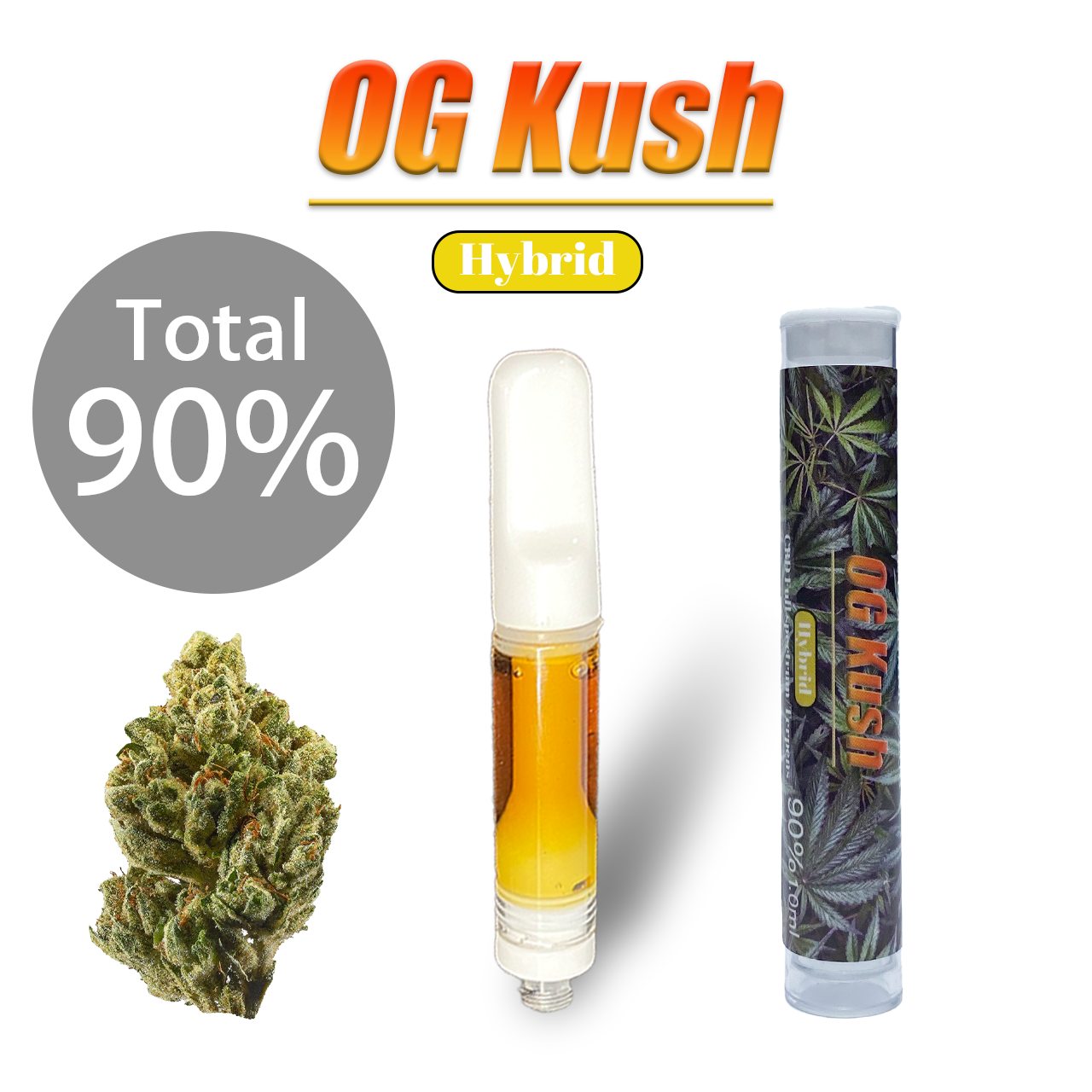 CBD 90% 1ml OGKUSH 大麻テルペンリキッド - リラクゼーション