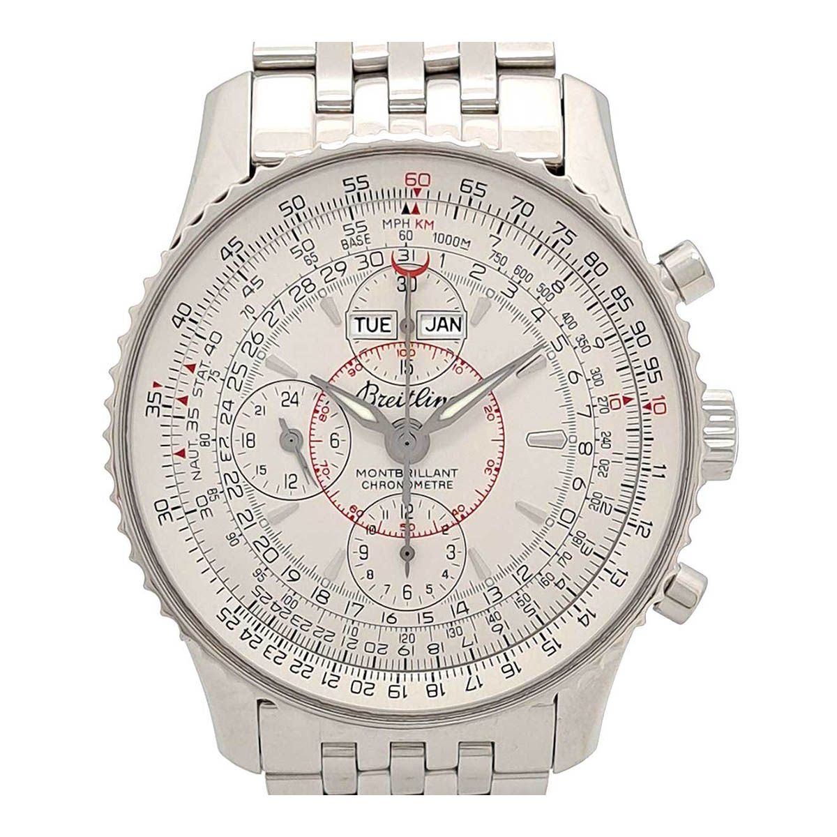 ブライトリング モンブリラン ダトラ トリプルカレンダー クロノグラフ A21330 自動巻き ステンレススティール メンズ BREITLING【中古】 【時計】