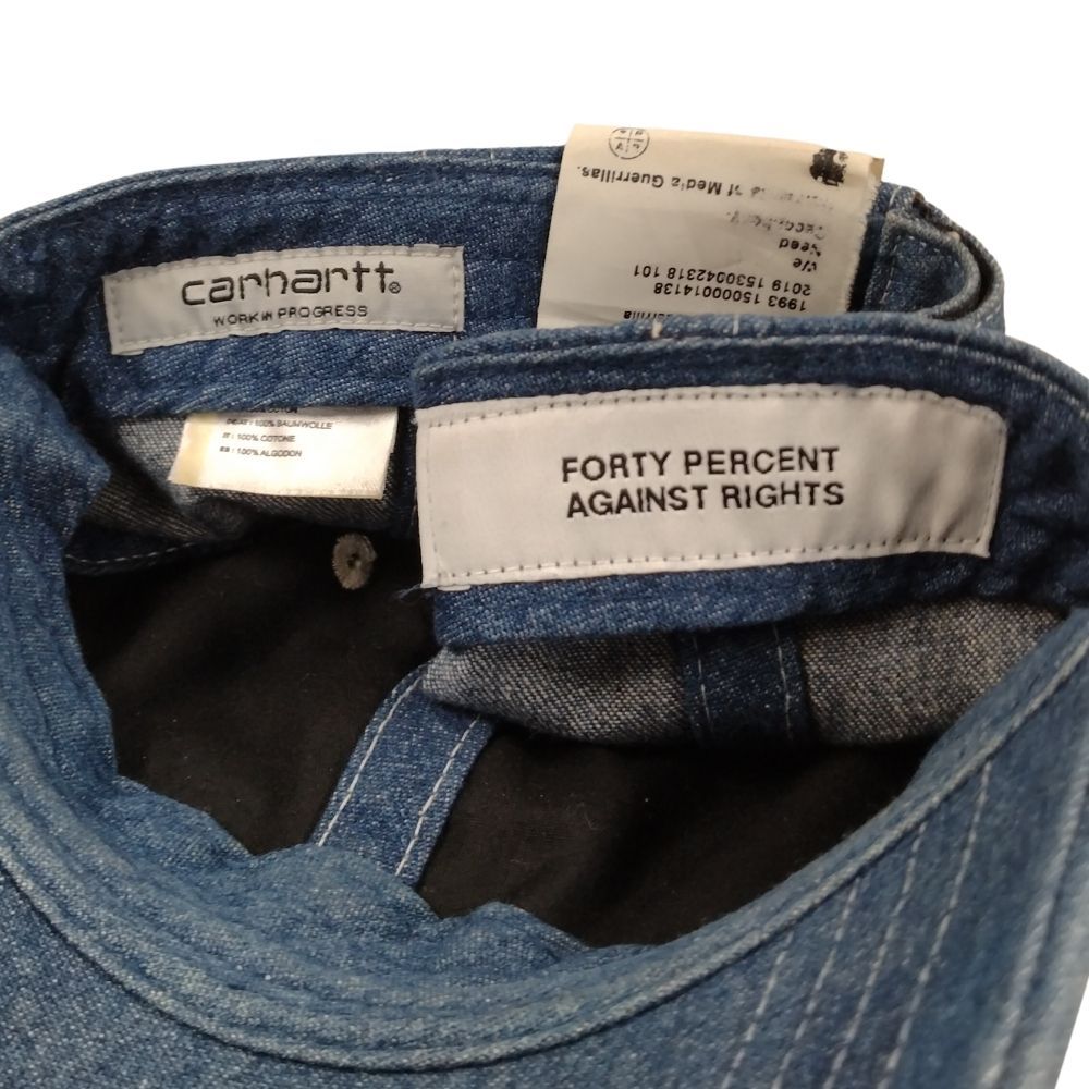 CARHARTT カーハート ×FPAR FORTY PERCENT AGAINST RIGHTS デニム キャップ インディゴ 正規品 / 35350