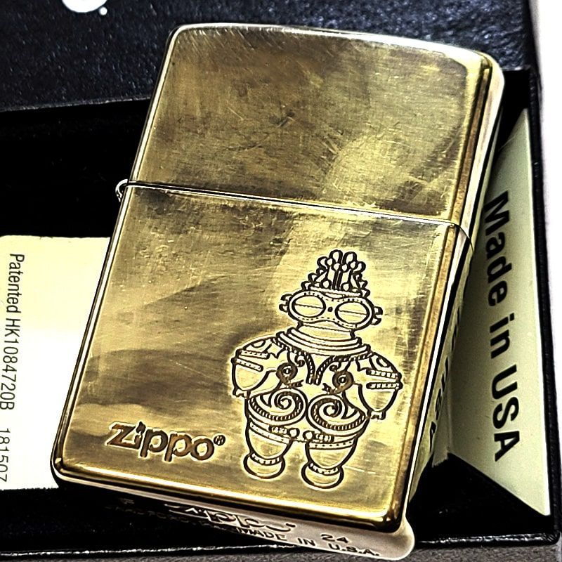 ZIPPO ライター アンティーク 土偶 ジッポ ロゴ ユーズドフィニッシュ 