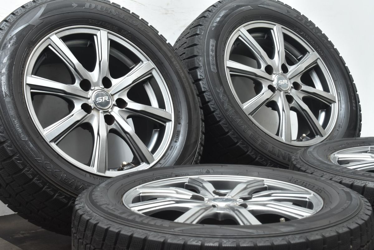 バリ溝 ストレンジャー 16in 6.5J 38 PCD114.3 ダンロップ ウィンターマックス WM02 215 60R16 クラウン カムリ オデッセイ ヴェゼル