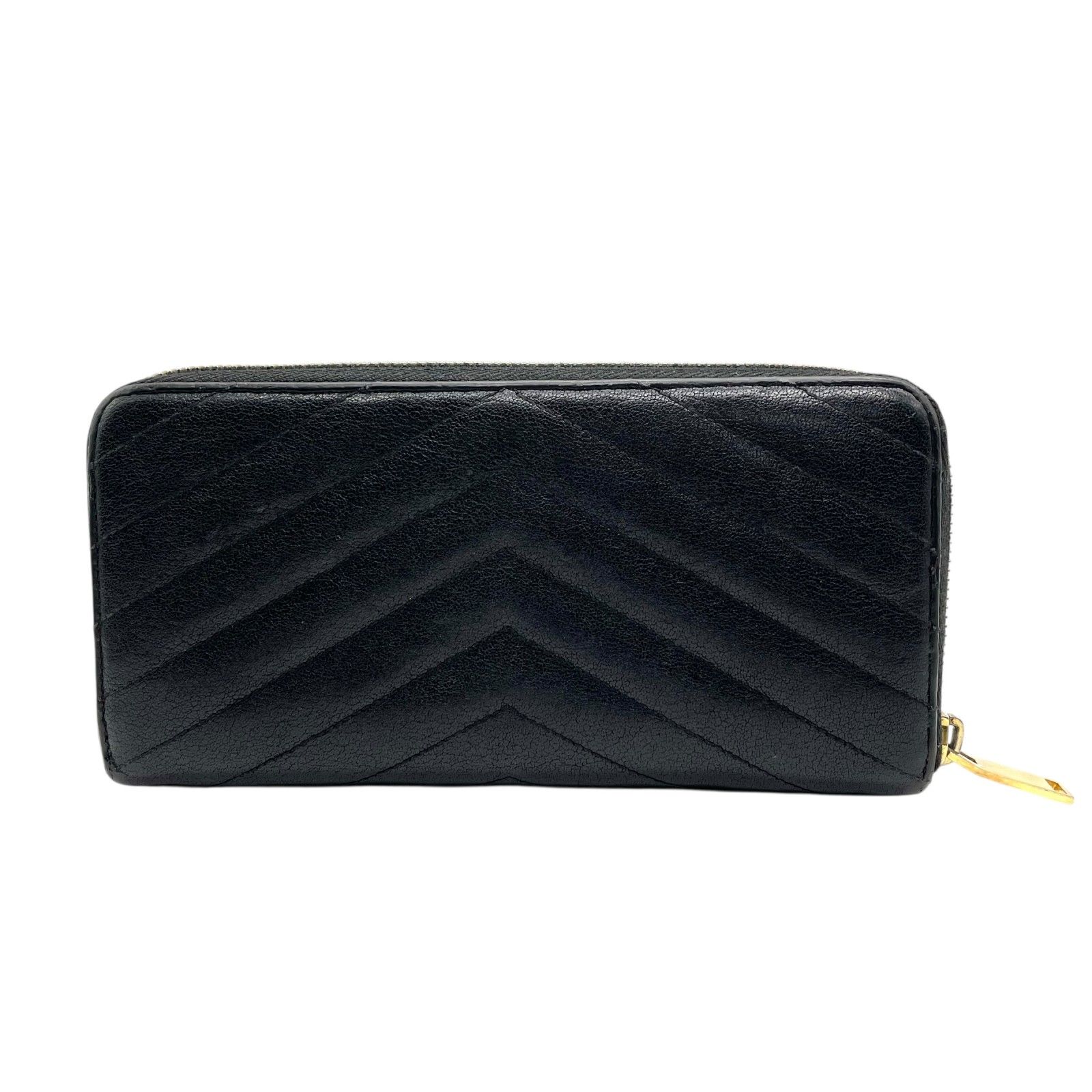 美品 SAINT LAURENT PARIS サンローラン パリ モノグラム Vステッチ  