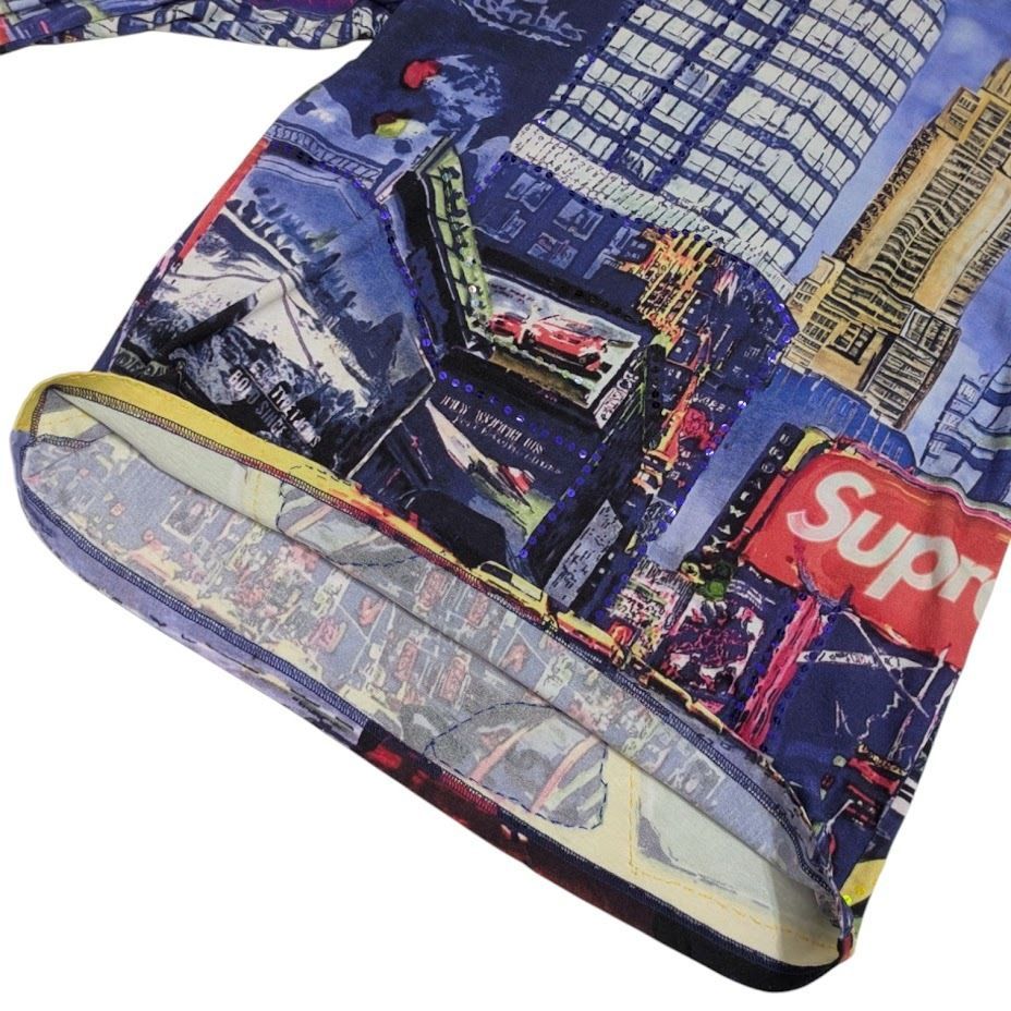 即 Supreme シュプリーム スカイラインスパンコール ロンT 即 Supreme シュプリーム スカイラインスパンコール ロンT