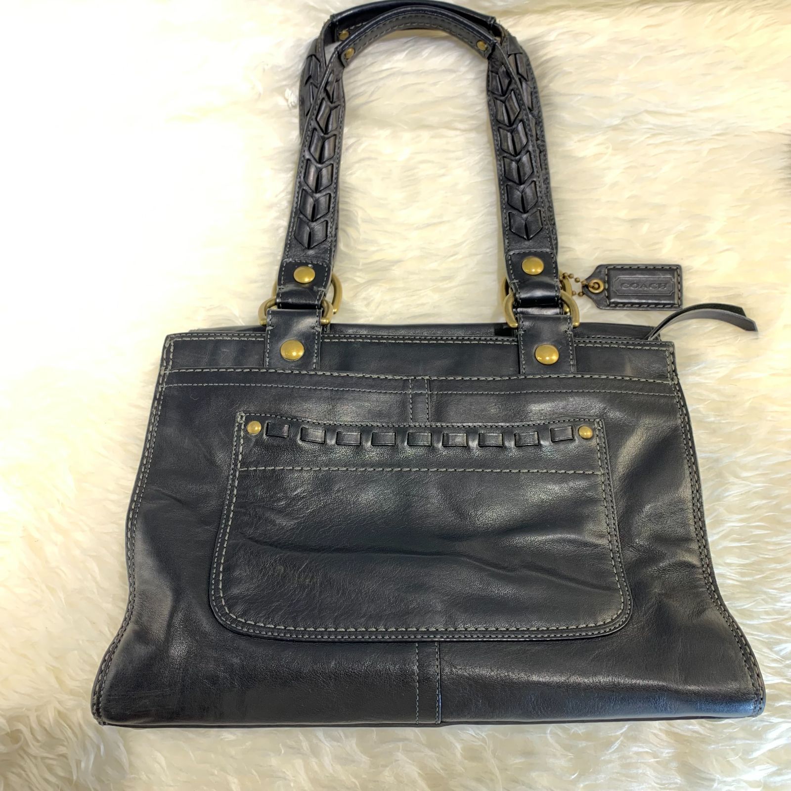 オールドコーチ 11420 マディソン レザー トートバッグ ブラック 