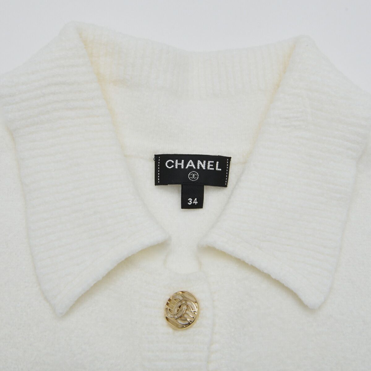 返品可】CHANEL シャネル ココマーク パール ココボタン ポロシャツ