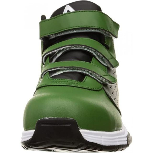 PEAK ピーク セーフティシューズ BAS-4510 ダークグリーン 24.5cm 安全靴 作業靴 スニーカー 軽量 抗菌防臭